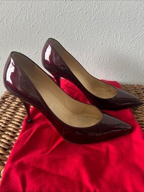 Christian Louboutin Piou Piou 85 Metal Patent pumps